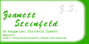 zsanett steinfeld business card